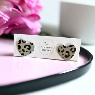 Valentines Day Heart Clay Stud Earrings | Buy 1 Get 2 FREE!