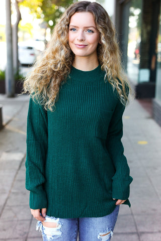 Classy Hunter Green Sweater (Curvy Size)