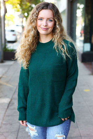 Classy Hunter Green Sweater (Curvy Size)