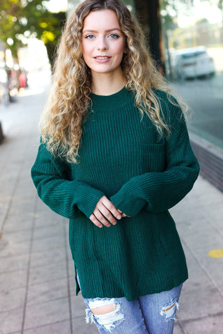 Classy Hunter Green Sweater (Curvy Size)