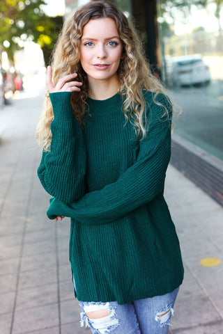 Classy Hunter Green Sweater (Curvy Size)