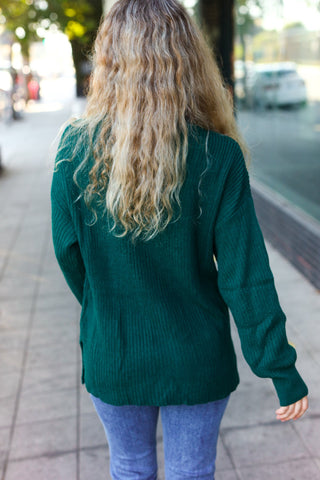 Classy Hunter Green Sweater (Curvy Size)
