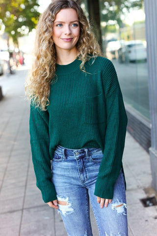 Classy Hunter Green Sweater (Curvy Size)