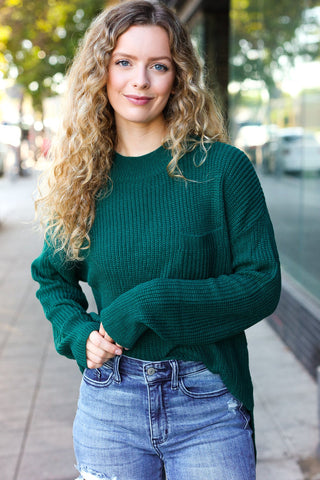 Classy Hunter Green Sweater (Curvy Size)