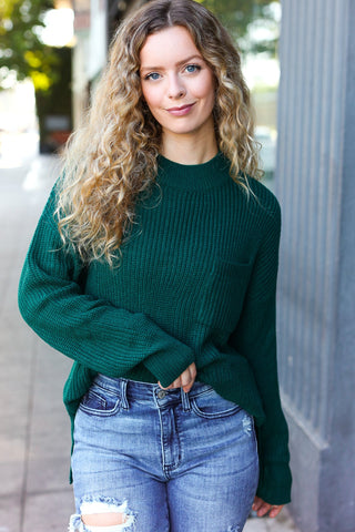 Classy Hunter Green Sweater (Curvy Size)