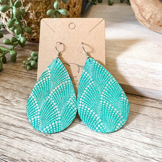 Halo Winged Metallic Teardrop Earrings