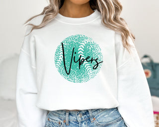 Personalized Faded Softball Sweatshirt