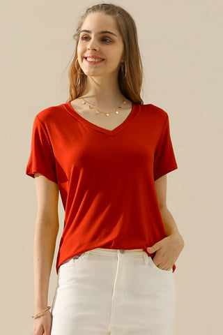 V-Neck Short Sleeve T-Shirt in 10 Colors