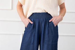 Side Pockets High Waist Wide Leg Lightweight Jeans