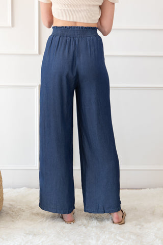 Side Pockets High Waist Wide Leg Lightweight Jeans