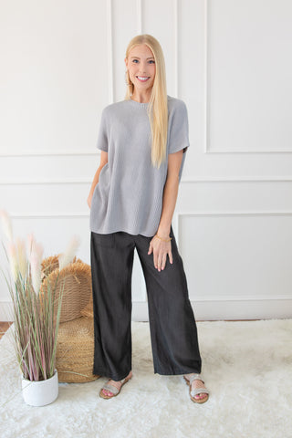 Side Pockets High Waist Wide Leg Lightweight Jeans