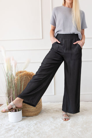 Side Pockets High Waist Wide Leg Lightweight Jeans