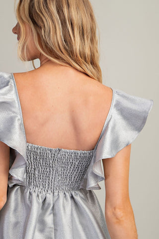 Belle Flutter Sleeve Mini Dress