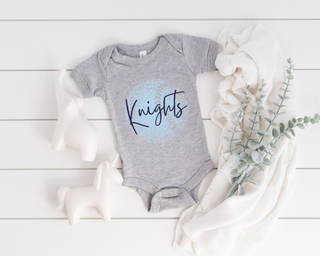 Personalized Faded Softball Baby Bodysuit