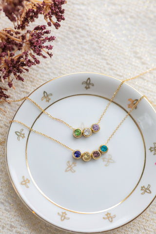 Dainty Birthstone Charm Necklace