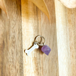 Amethyst Charm for Happy Pets! Dog Charm, Dog Mom charm, Crystal lovers | Holistic healing