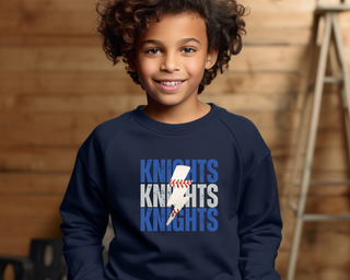 Custom Lightning Baseball Sweatshirt Youth Size