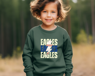 Custom Lightning Baseball Sweatshirt Youth Size