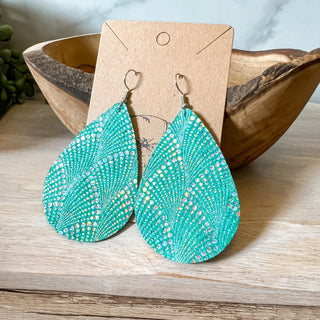 Halo Winged Metallic Teardrop Earrings