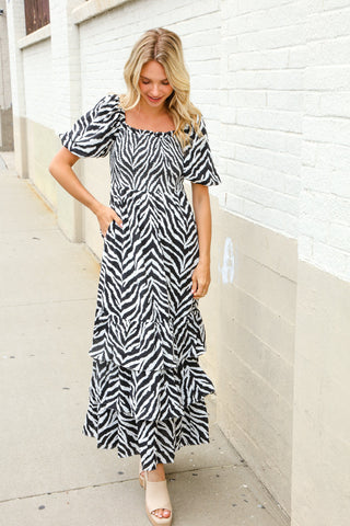 Abstract Maxi Dress SMALL Size - FINAL SALE