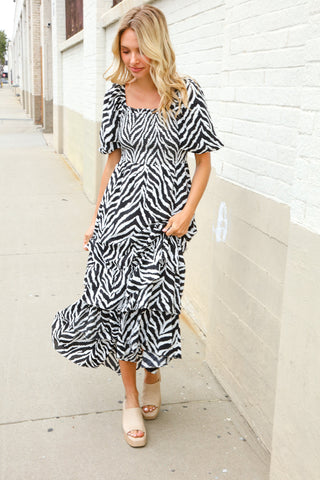 Abstract Maxi Dress SMALL Size - FINAL SALE