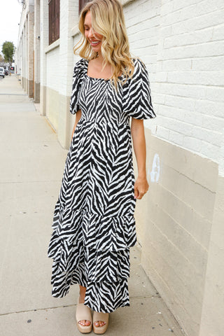 Abstract Maxi Dress SMALL Size - FINAL SALE