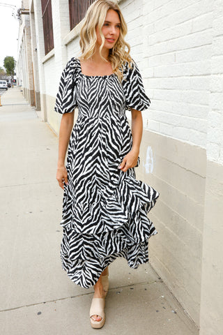 Abstract Maxi Dress SMALL Size - FINAL SALE