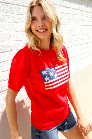 American Flag Pullover
