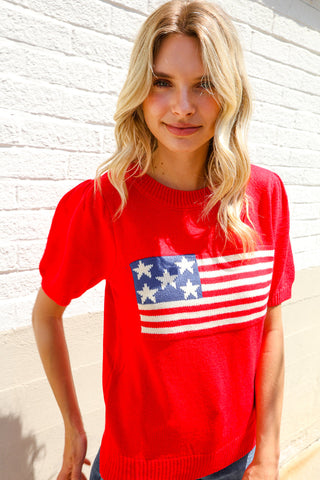 American Flag Pullover