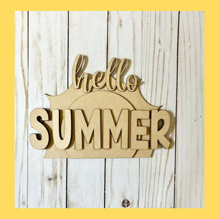 Hello Summer Sun Laser-Cut DIY 3D Craft Kit