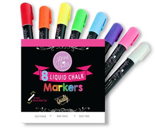 8 Pack Liquid Chalk Markers - 6mm