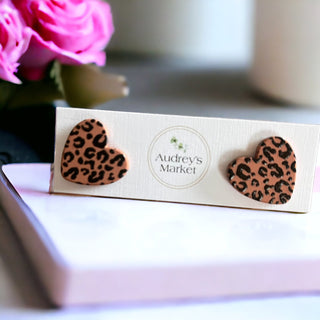 Valentines Day Heart Clay Stud Earrings | Buy 1 Get 2 FREE!