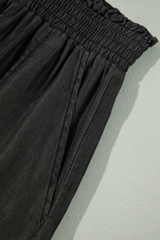 Side Pockets High Waist Wide Leg Lightweight Jeans