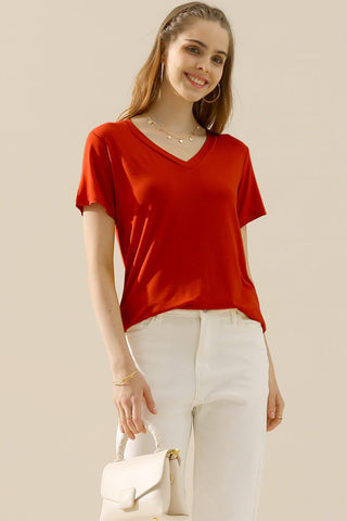 V-Neck Short Sleeve T-Shirt in 10 Colors