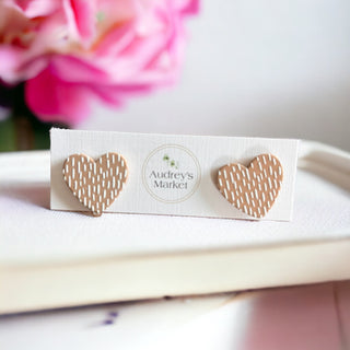 Valentines Day Heart Clay Stud Earrings | Buy 1 Get 2 FREE!