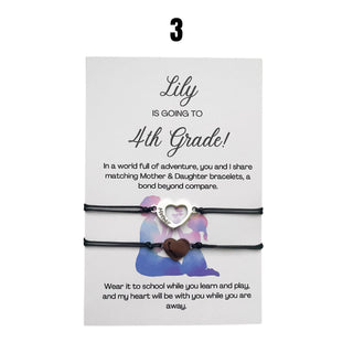 Personalized First Day of School You and Me Bracelets
