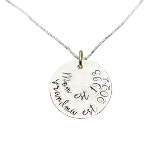 Mom Grandma Established Personalized Mom Necklace with dates