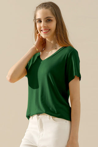 V-Neck Short Sleeve T-Shirt in 10 Colors