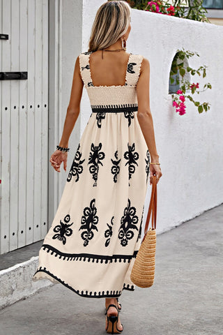Regal Square Neck Maxi Dress