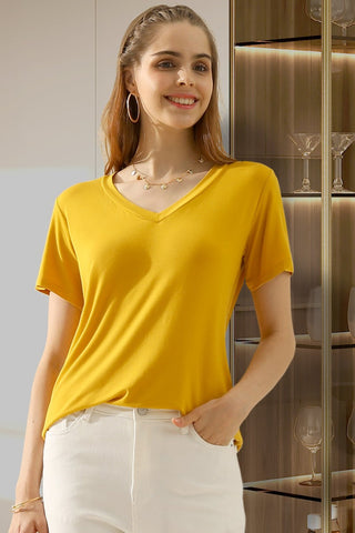 V-Neck Short Sleeve T-Shirt in 10 Colors