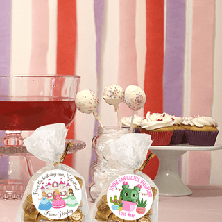 Personalized Kids Holiday / Valentines Day Party Stickers & Treat Bags