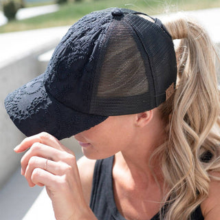 CC Paisley Embroidered Criss-Cross Cap - Truly Contagious