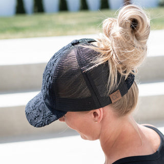 CC Paisley Embroidered Criss-Cross Cap - Truly Contagious