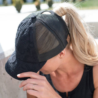 CC Paisley Embroidered Criss-Cross Cap - Truly Contagious