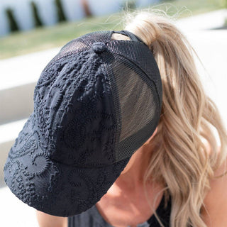 CC Paisley Embroidered Criss-Cross Cap - Truly Contagious