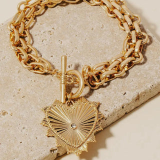 Chunky Heart Chain Bracelet