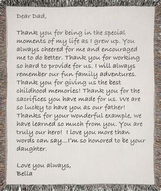 Wrapped in Love Woven Blanket - Non Handwritten