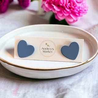 Valentines Day Heart Clay Stud Earrings | Buy 1 Get 2 FREE!