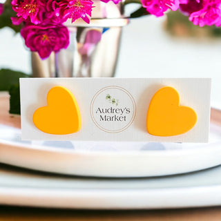 Valentines Day Heart Clay Stud Earrings | Buy 1 Get 2 FREE!