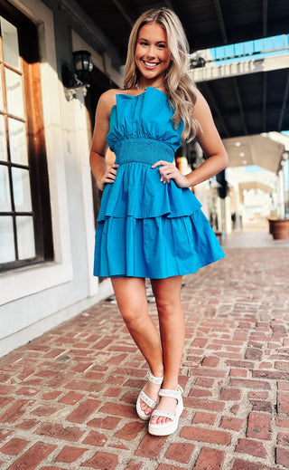 Ruffle Tube Mini Dress
